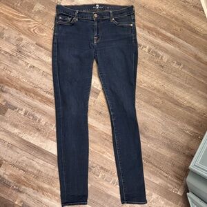 7 For All Mankind The Skinny Jeans Size 28 Dark Wash